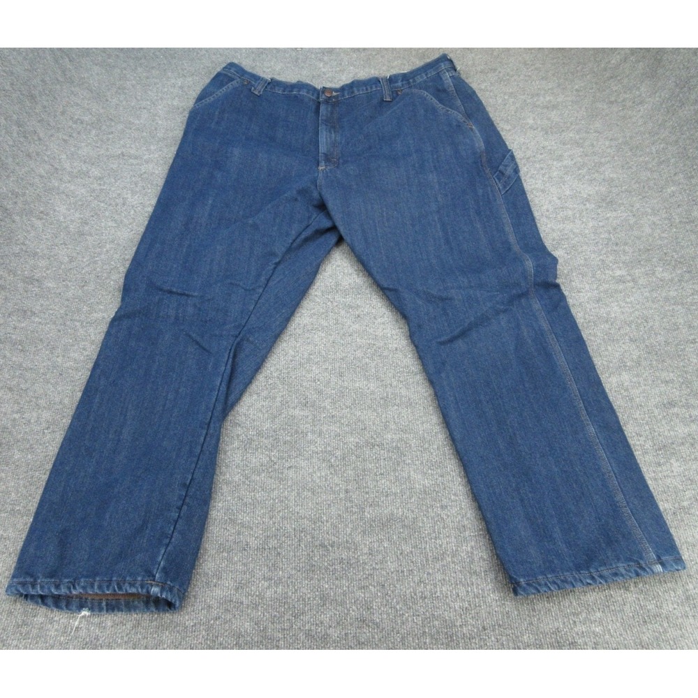 Wrangler Mens Jeans Relaxed Fit Blue Fleece Lined Carpenter 42X30